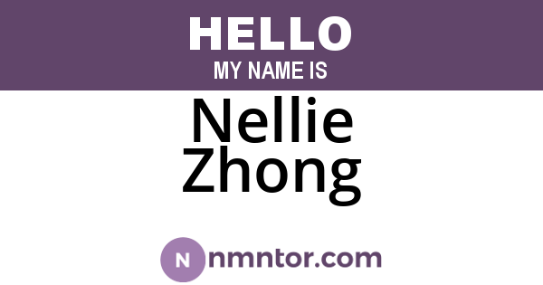 Nellie Zhong