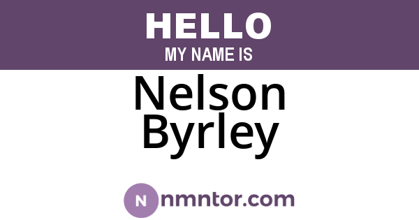 Nelson Byrley