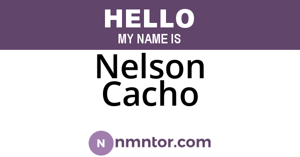 Nelson Cacho