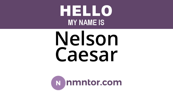 Nelson Caesar