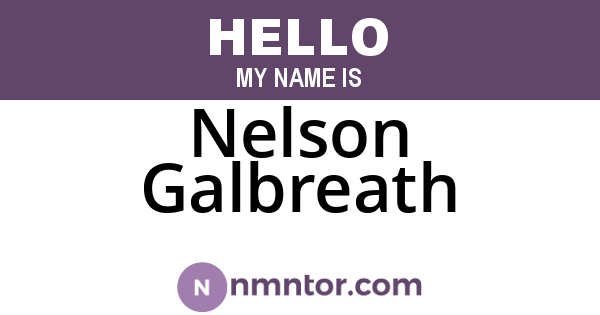 Nelson Galbreath