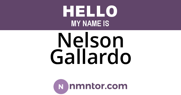 Nelson Gallardo