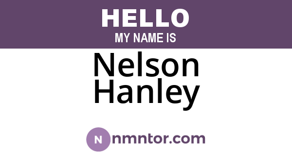 Nelson Hanley