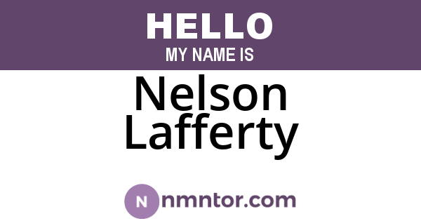 Nelson Lafferty