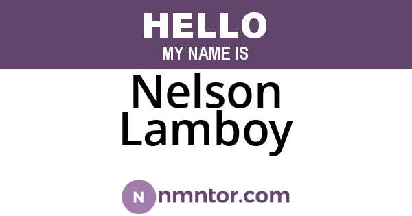 Nelson Lamboy