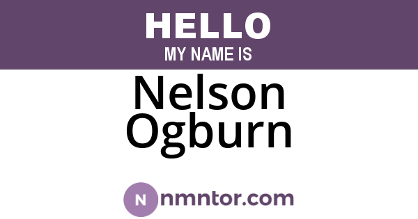 Nelson Ogburn
