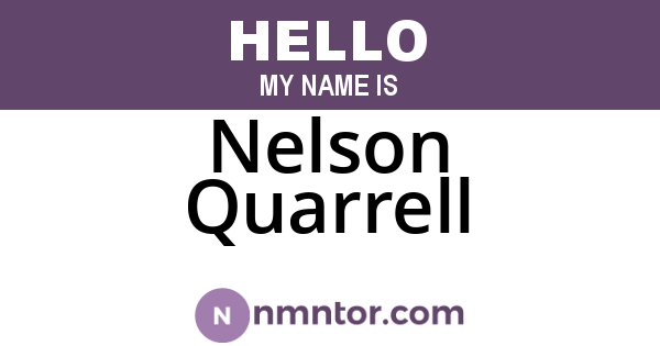 Nelson Quarrell