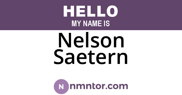 Nelson Saetern