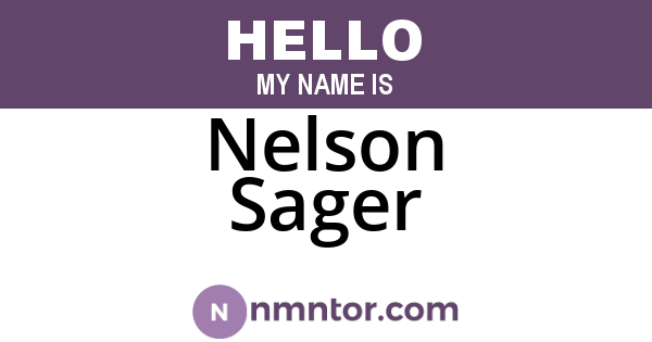 Nelson Sager