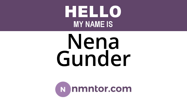 Nena Gunder