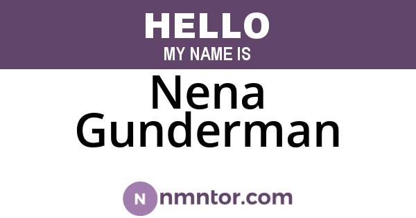 Nena Gunderman