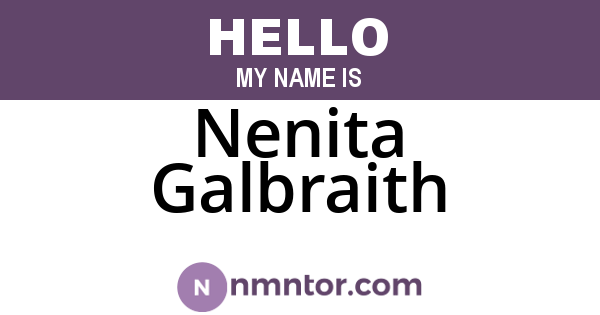 Nenita Galbraith