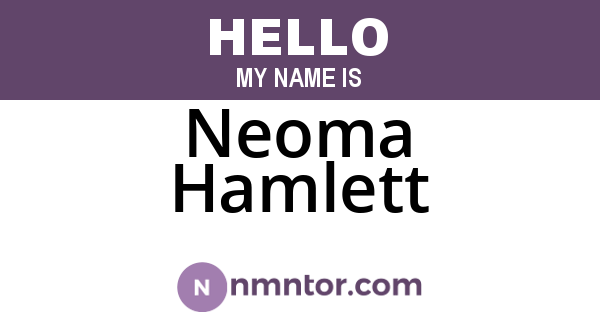 Neoma Hamlett