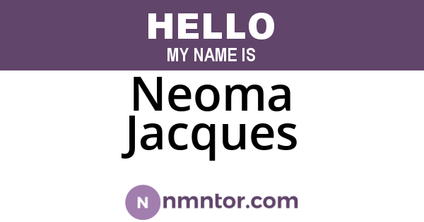 Neoma Jacques