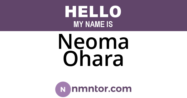 Neoma Ohara
