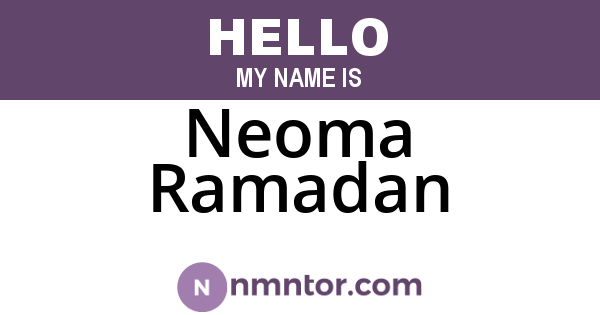 Neoma Ramadan