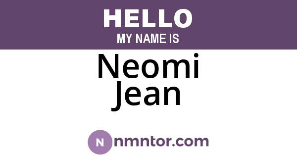 Neomi Jean