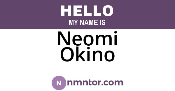 Neomi Okino