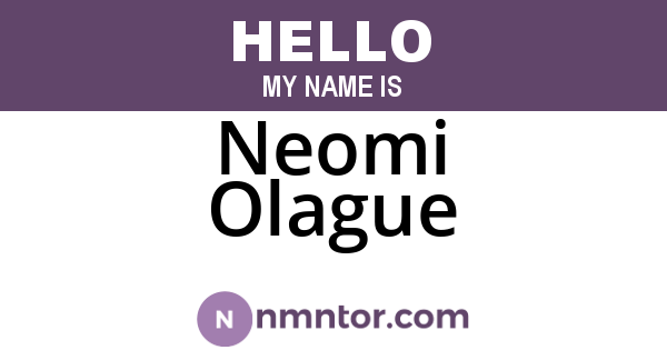 Neomi Olague