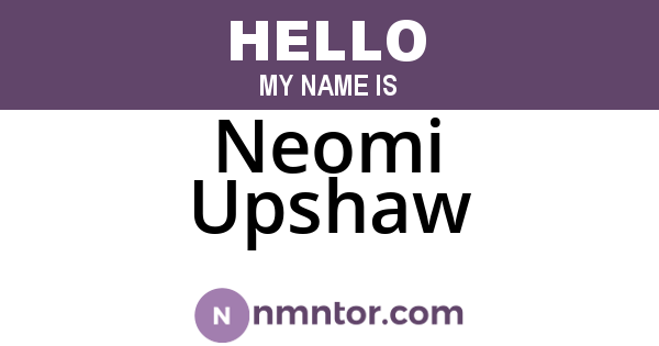 Neomi Upshaw