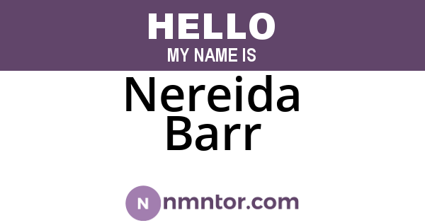 Nereida Barr