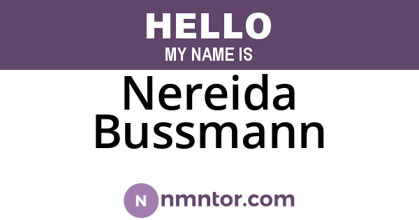 Nereida Bussmann