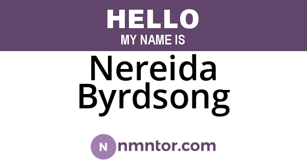 Nereida Byrdsong