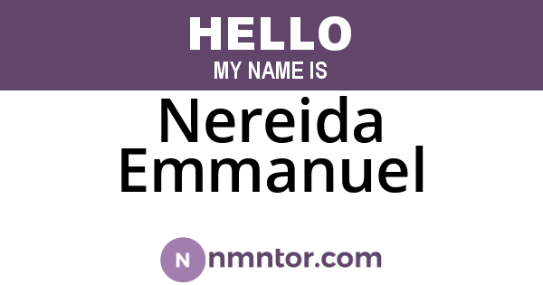 Nereida Emmanuel
