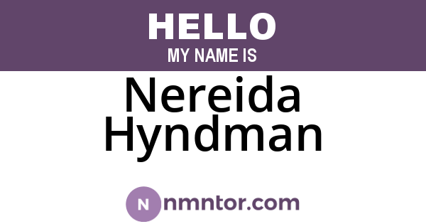 Nereida Hyndman