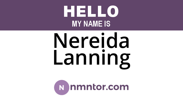 Nereida Lanning