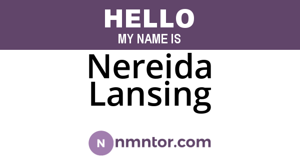 Nereida Lansing