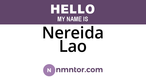 Nereida Lao