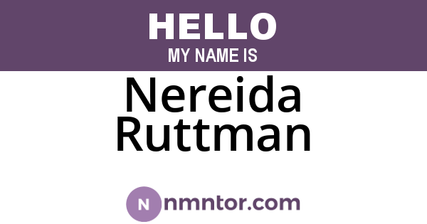 Nereida Ruttman