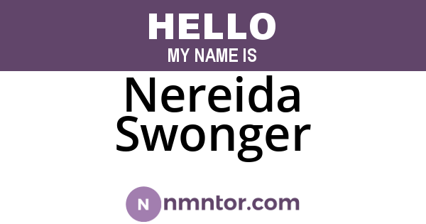 Nereida Swonger