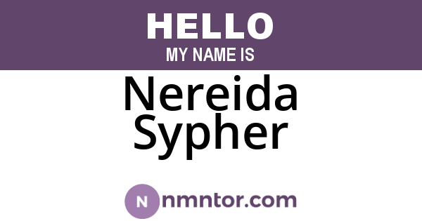 Nereida Sypher