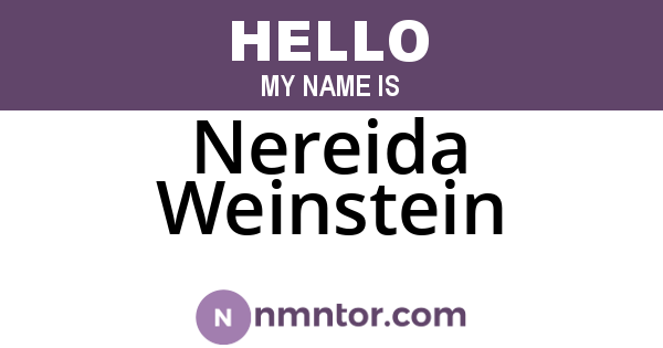Nereida Weinstein