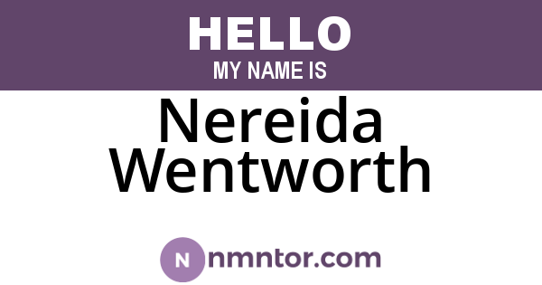 Nereida Wentworth