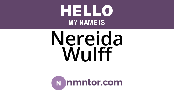 Nereida Wulff