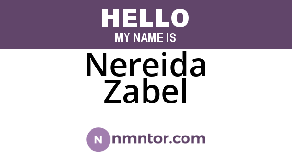 Nereida Zabel