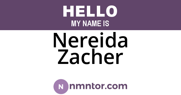 Nereida Zacher