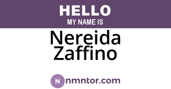 Nereida Zaffino