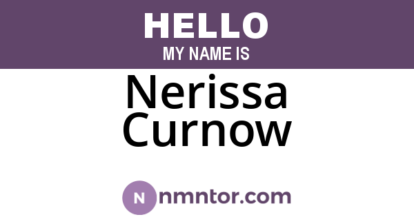 Nerissa Curnow