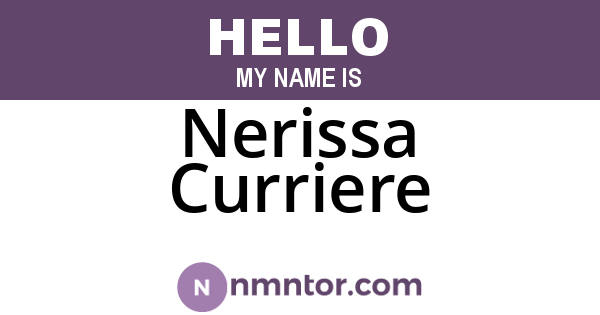 Nerissa Curriere