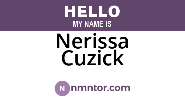 Nerissa Cuzick