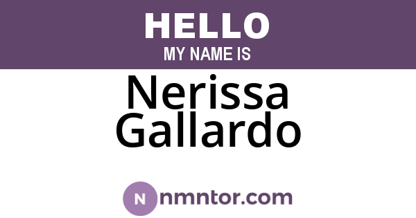 Nerissa Gallardo