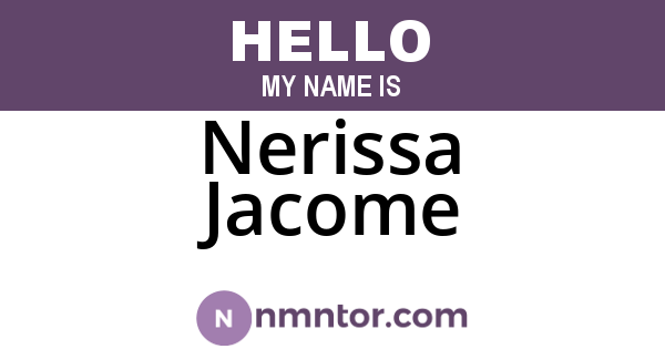 Nerissa Jacome