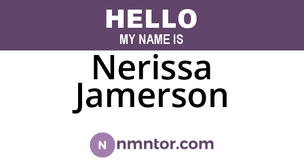 Nerissa Jamerson