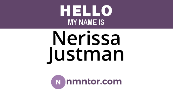 Nerissa Justman