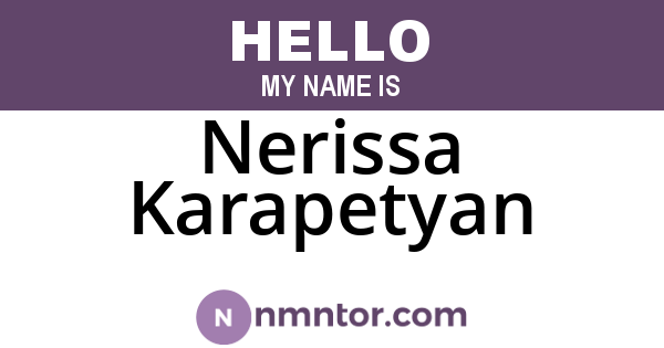 Nerissa Karapetyan
