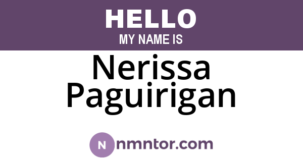 Nerissa Paguirigan